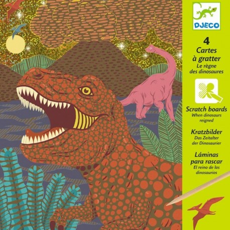 Cartes à  gratter - Le règne des dinosaures Djeco