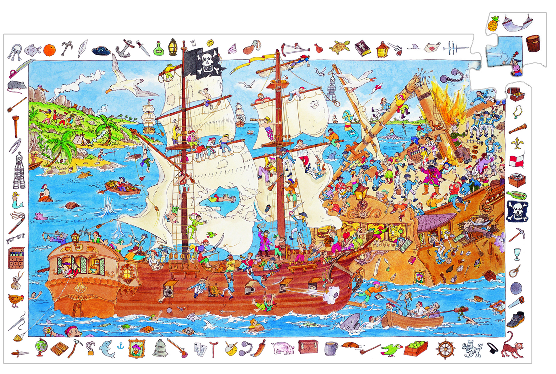 Les pirates – Puzzle observation 100 pcs