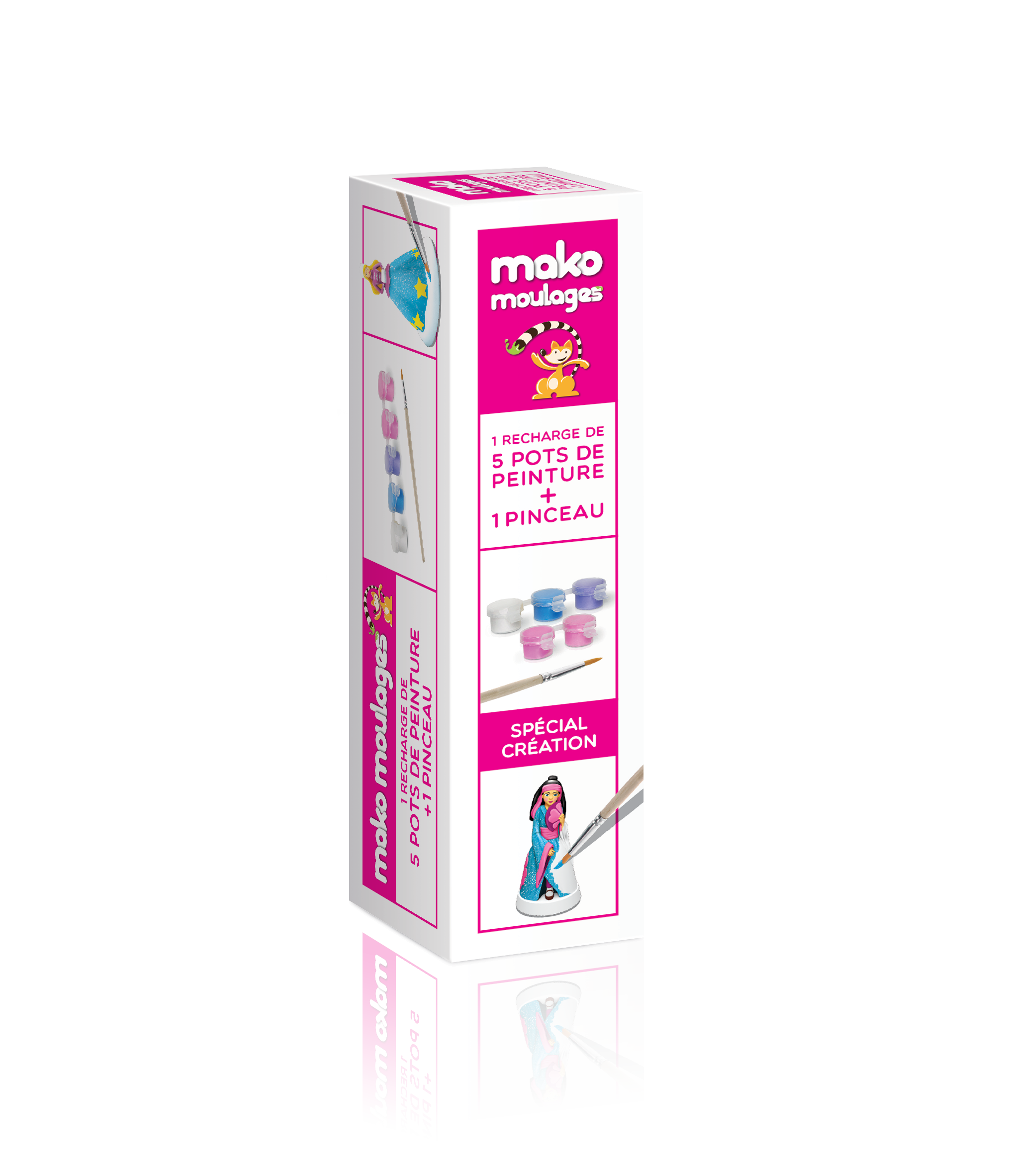Mako moulages kit recharge 6 pots de peinture « princesses »