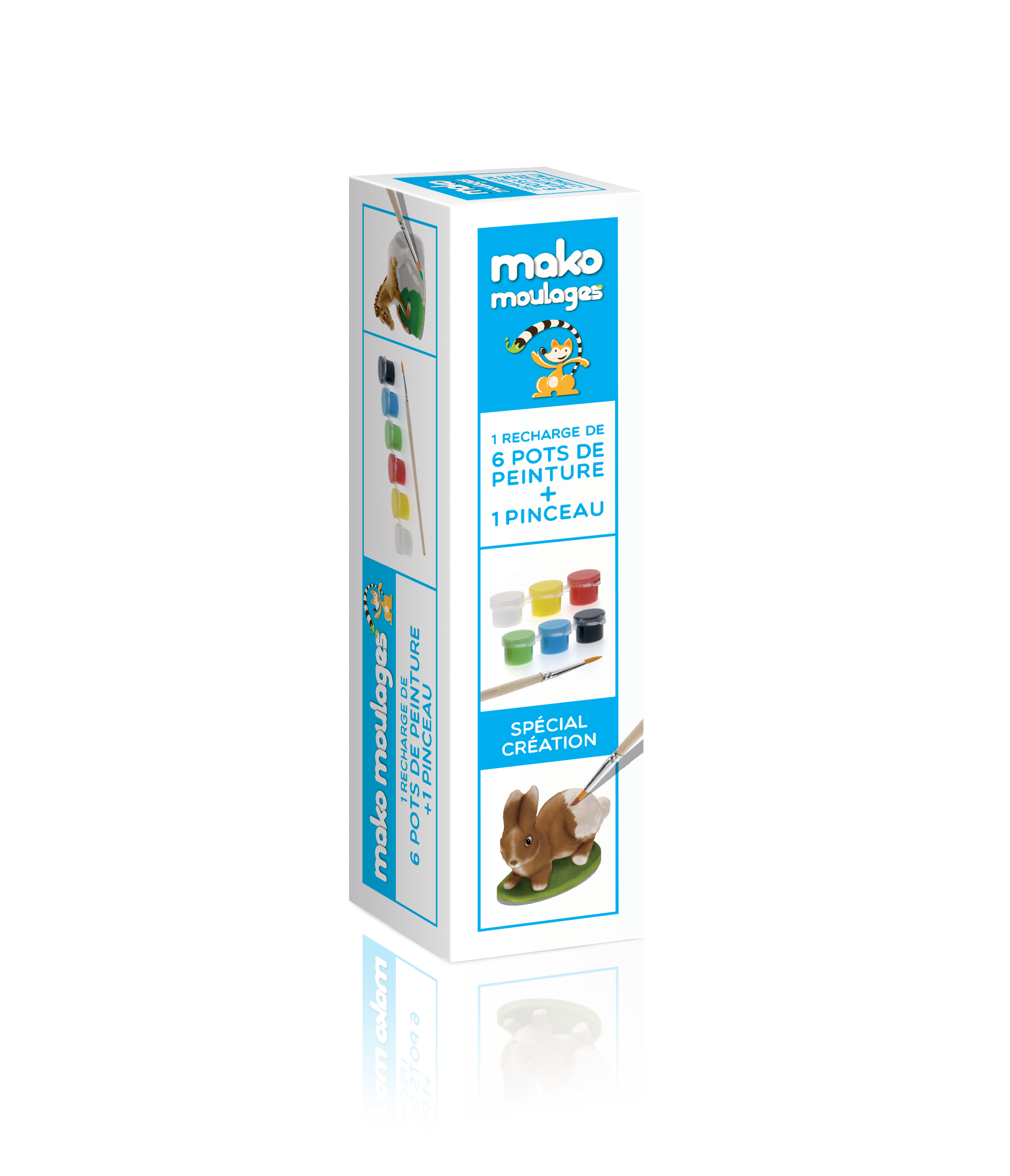 Mako moulages kit recharge 6 pots de peinture « quadri »