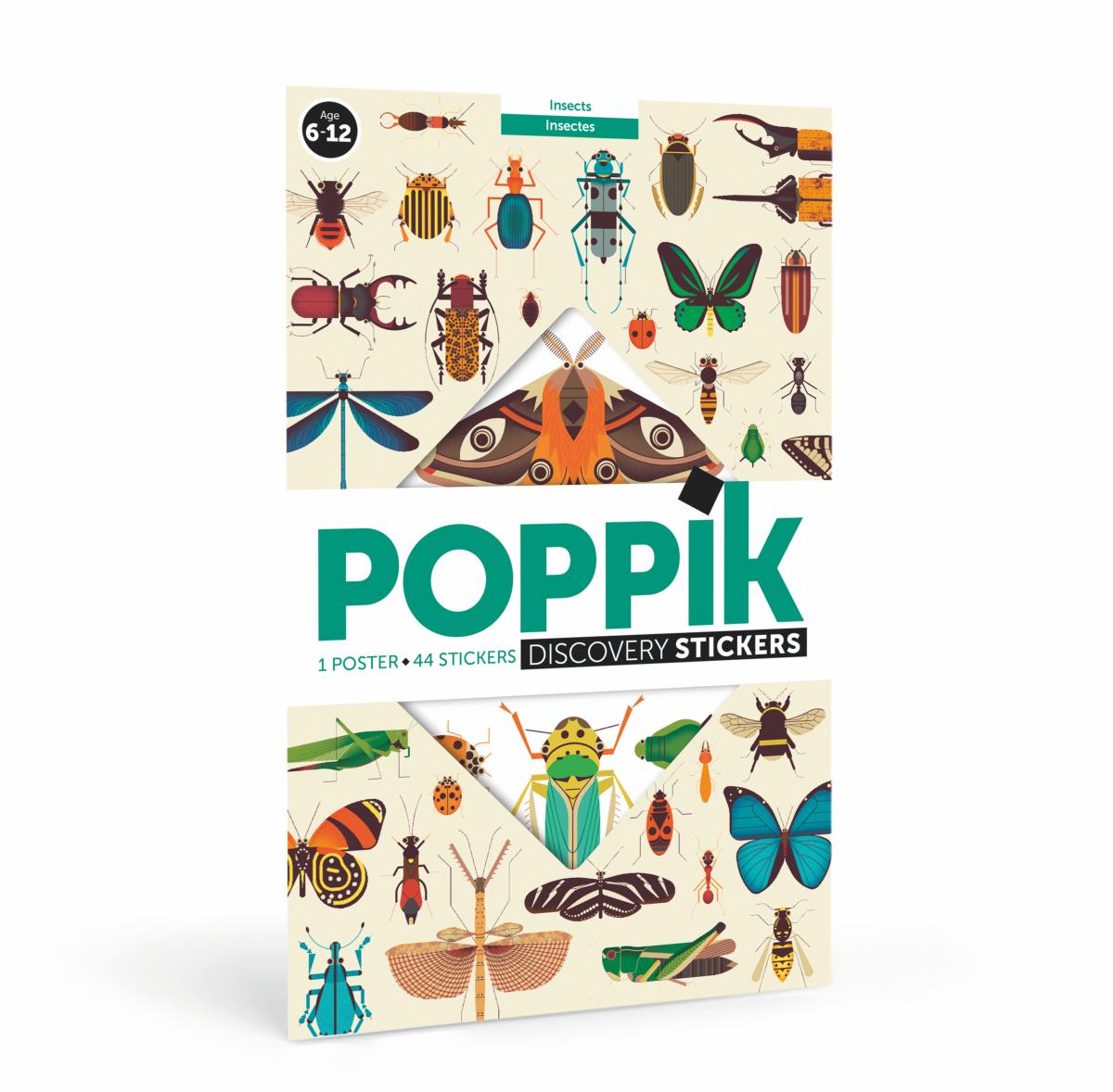Poster en stickers – Les insectes Poppik (6-12 ans)