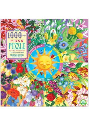 Puzzle 1000 pcs Calendrier des fleurs – Eeboo